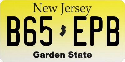 NJ license plate B65EPB