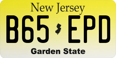 NJ license plate B65EPD