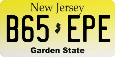 NJ license plate B65EPE