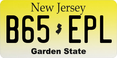 NJ license plate B65EPL