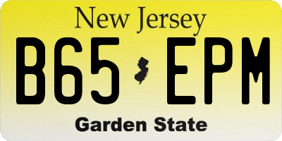NJ license plate B65EPM