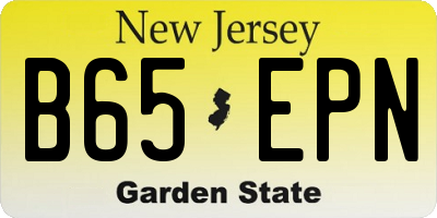 NJ license plate B65EPN