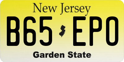 NJ license plate B65EPO