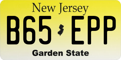 NJ license plate B65EPP