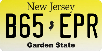 NJ license plate B65EPR