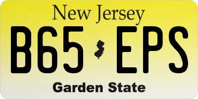 NJ license plate B65EPS