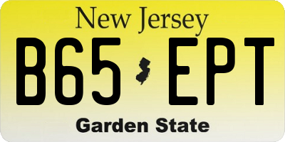 NJ license plate B65EPT
