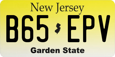 NJ license plate B65EPV