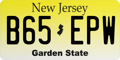 NJ license plate B65EPW