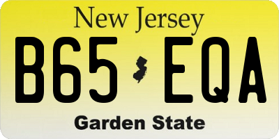NJ license plate B65EQA