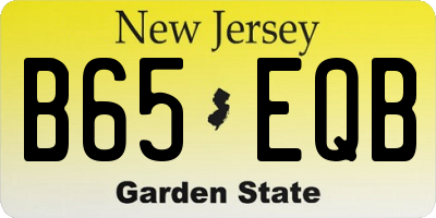 NJ license plate B65EQB