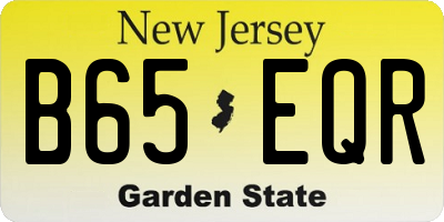 NJ license plate B65EQR