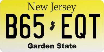 NJ license plate B65EQT