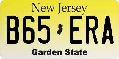 NJ license plate B65ERA