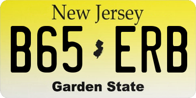 NJ license plate B65ERB