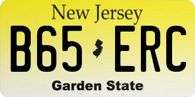 NJ license plate B65ERC