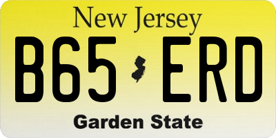 NJ license plate B65ERD