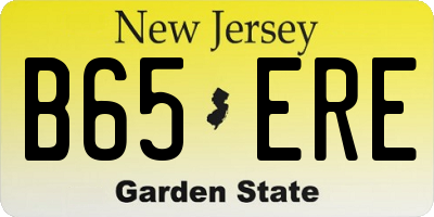 NJ license plate B65ERE