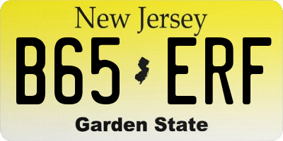 NJ license plate B65ERF
