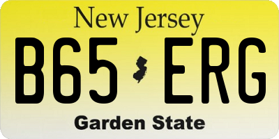 NJ license plate B65ERG