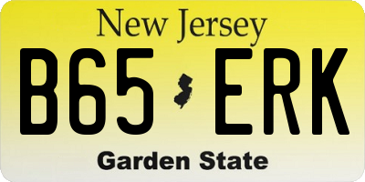 NJ license plate B65ERK