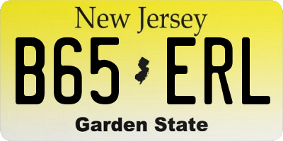 NJ license plate B65ERL