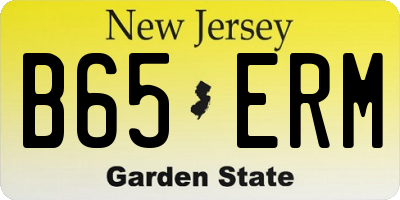 NJ license plate B65ERM