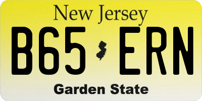 NJ license plate B65ERN