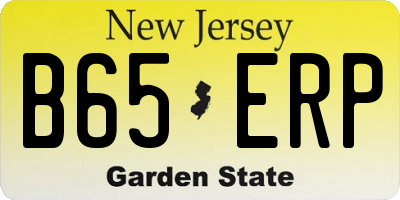 NJ license plate B65ERP