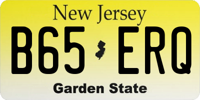 NJ license plate B65ERQ