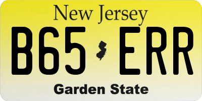 NJ license plate B65ERR