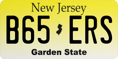 NJ license plate B65ERS