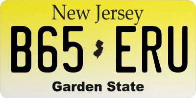 NJ license plate B65ERU
