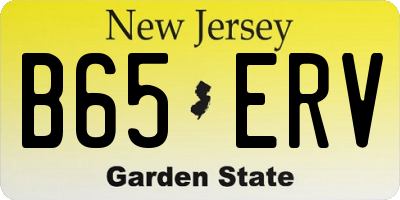 NJ license plate B65ERV
