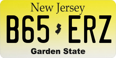 NJ license plate B65ERZ