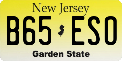 NJ license plate B65ESO