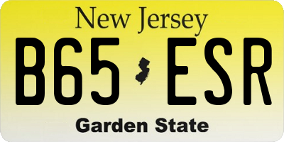 NJ license plate B65ESR