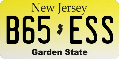NJ license plate B65ESS