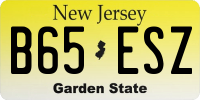 NJ license plate B65ESZ