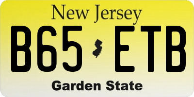 NJ license plate B65ETB