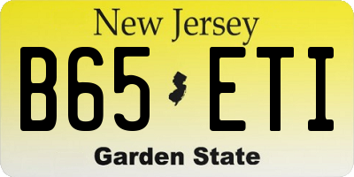 NJ license plate B65ETI