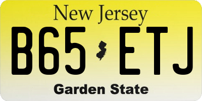 NJ license plate B65ETJ