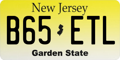 NJ license plate B65ETL
