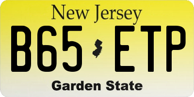 NJ license plate B65ETP