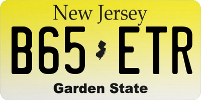 NJ license plate B65ETR