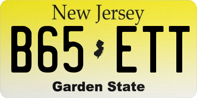 NJ license plate B65ETT