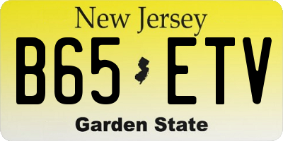 NJ license plate B65ETV