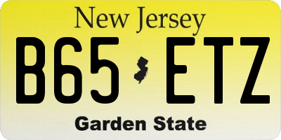 NJ license plate B65ETZ