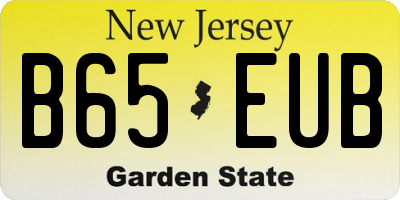 NJ license plate B65EUB