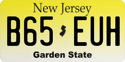 NJ license plate B65EUH